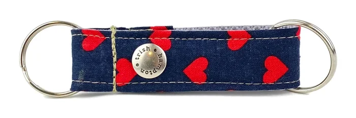 Midnight Red Hearts Snappy Keychain – 757
