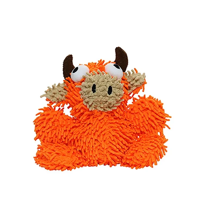 Mighty Microfiber Ball Dog Toy – Bull – Orange