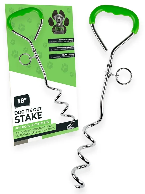 Mighty Paw – Durable Dog Tie Out Stake for Secure Outdoor Play