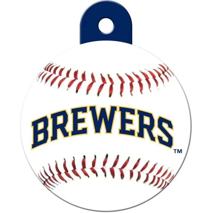 Milwaukee Brewers Engravable Pet I.D. Tag – Circle