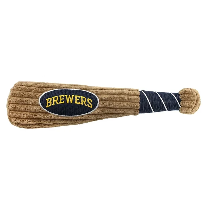 Milwaukee Brewers Plush Baseball Bat Dog Toy