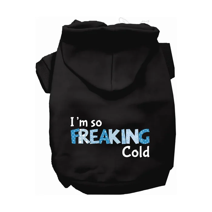 Mirage Freaking Cold Cat & Dog Hoodie – Black