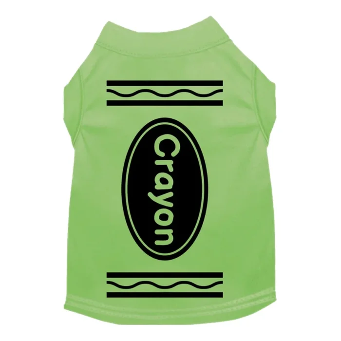 Mirage Halloween Crayon Costume Dog Shirt – Lime Green