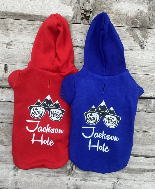 Mirage Stay Wild Jackson Hole Dog Hoodie Sweatshirt