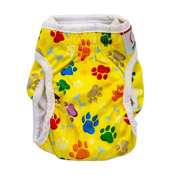 Misoko reusable diapers for female dogs, with paw prints