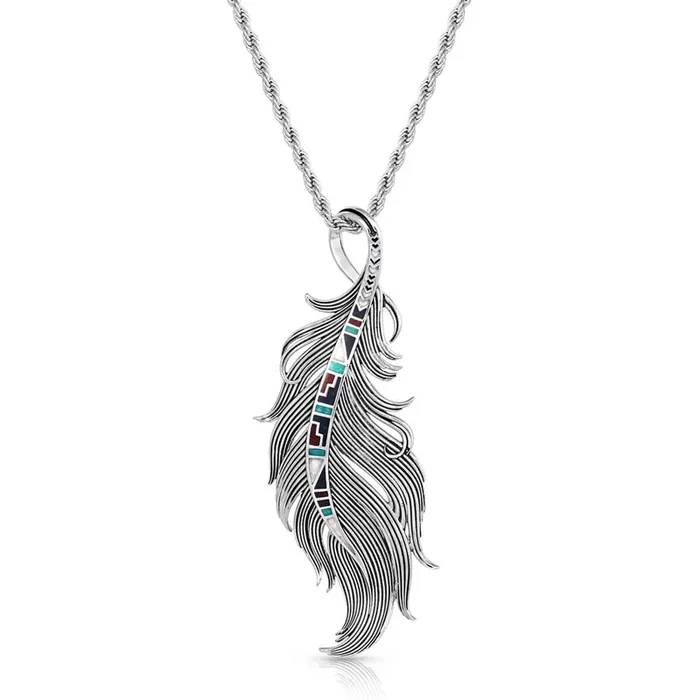 Montana Silversmiths Women’s Trailblazer Feather Charm Necklace