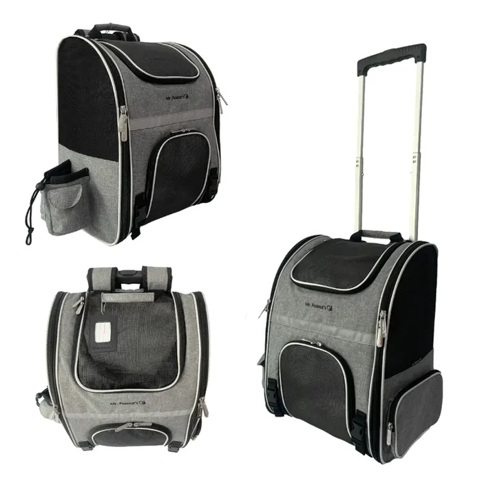 Mr. Peanut’s Malibu Series Backpack Pet Carrier Stroller With Detachable Wheelbase