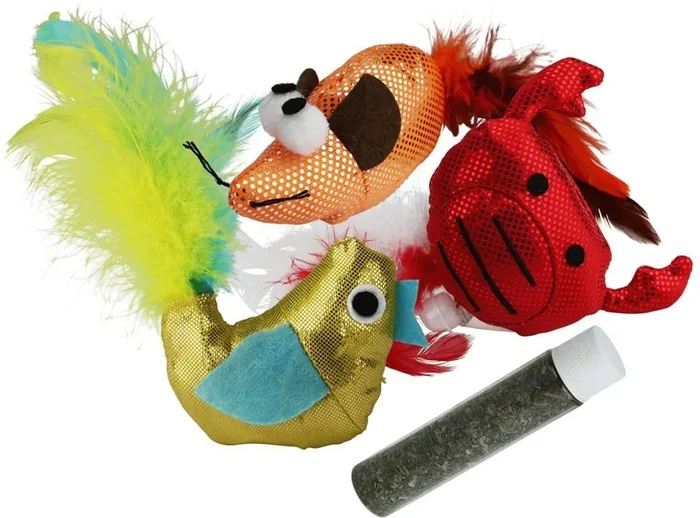 MULTIPET REFILLABLE CAT TOY W CATNIP