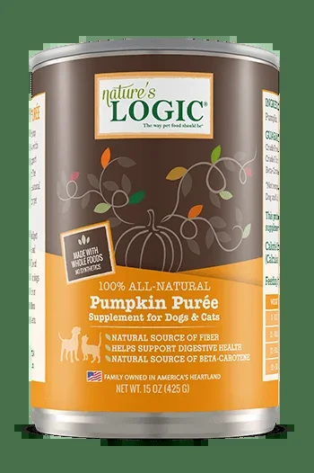 Nature’s Logic Dog Cat Pumpkin Puree Canned 15 oz