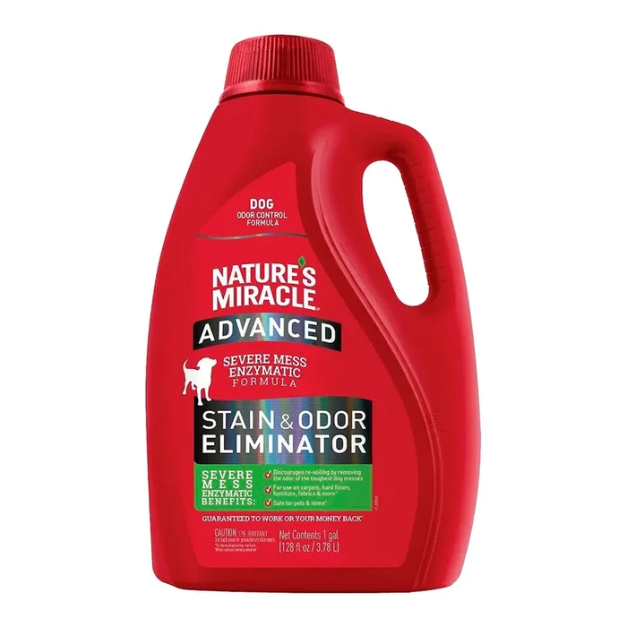 Nature’s Miracle Advanced Severe Mess Enzymatic Formula Stain & Odor Eliminator for Dogs 128-oz