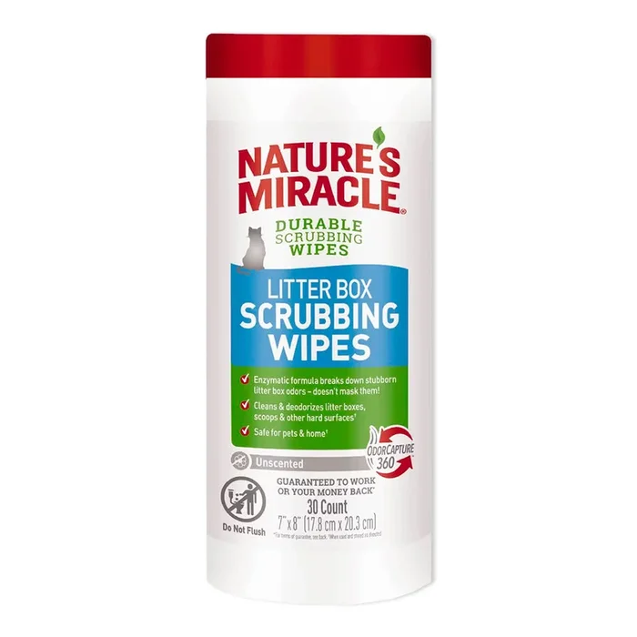 Nature’s Miracle Just for Cats Litter Box Scrubbing Wipes 30 Count