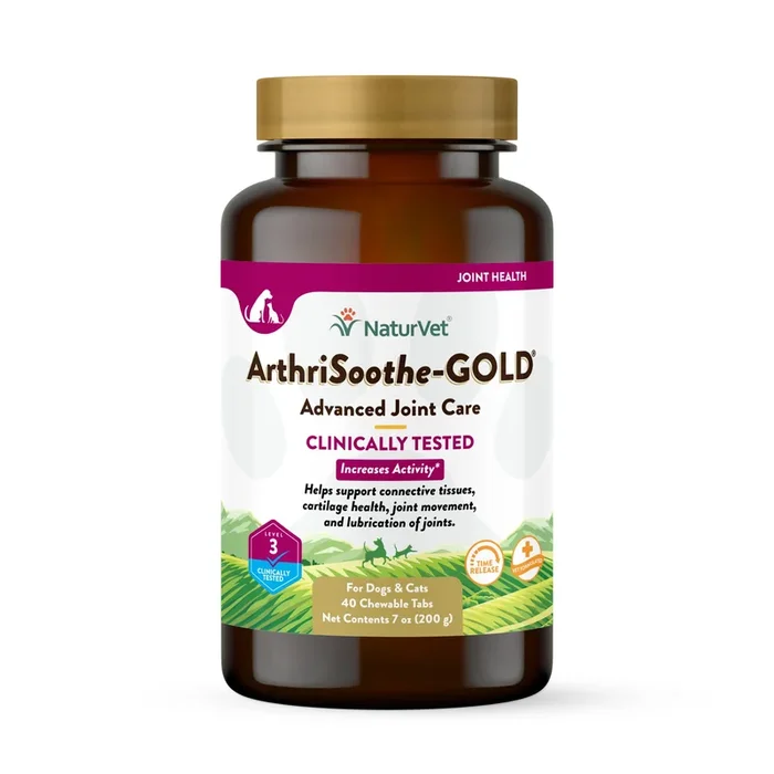 NaturVet Arthrisoothe-Gold Advanced Care Level 3 Chewable Tablets for Dogs