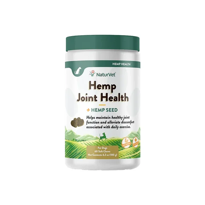 NaturVet Hemp Joint Health Soft Chews for Dogs 60 Count 6.3-oz