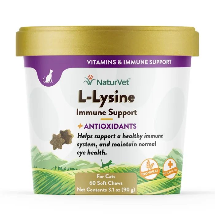 NaturVet L-Lysine Immune Support Soft Chews for Cats