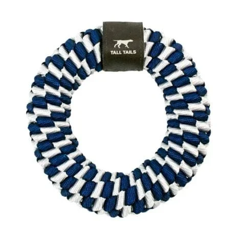 Navy Braided Ring Dog Toy | Tall Tails