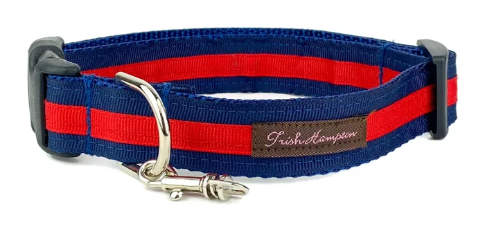 Navy/Red Stripe Dog Collar – 338