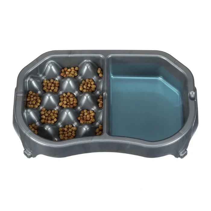 Neater Feeder Slow Feed Double Pet Diner – Gunmetal Gray