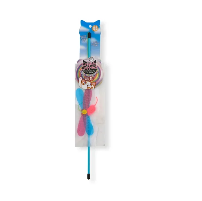 Necoichi Crinkly Critters Fancy Flutterfly Cat Wand