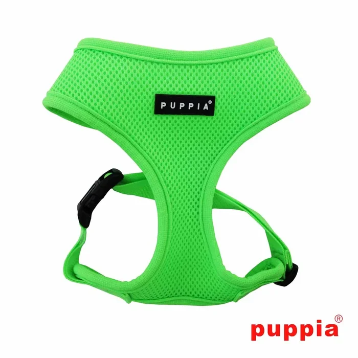 Neon Soft Adjustable Dog Harness by Puppia – Green