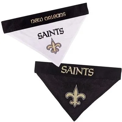 New Orleans Saints Licensed Sporty Reversible Pet Bandana