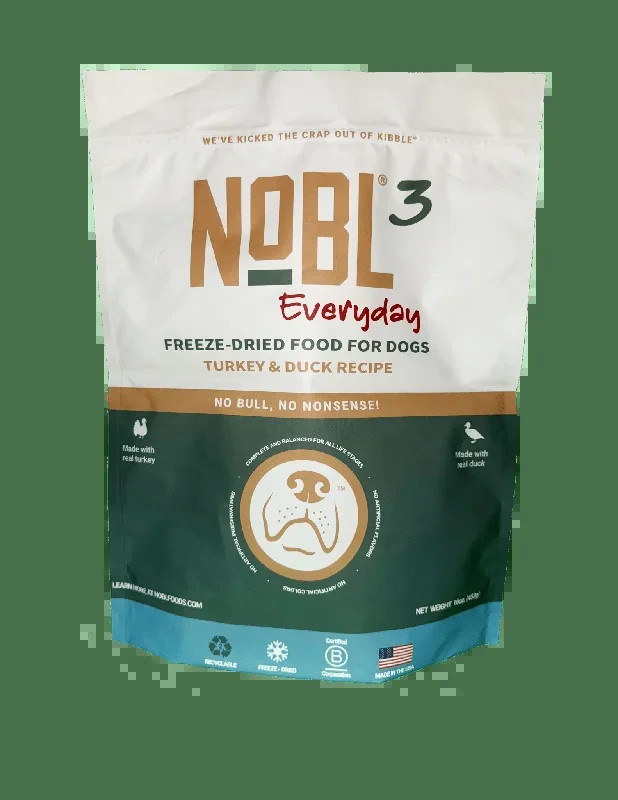 NOBL3 Everyday Turkey & Duck Recipe – All Life Stages – 16oz