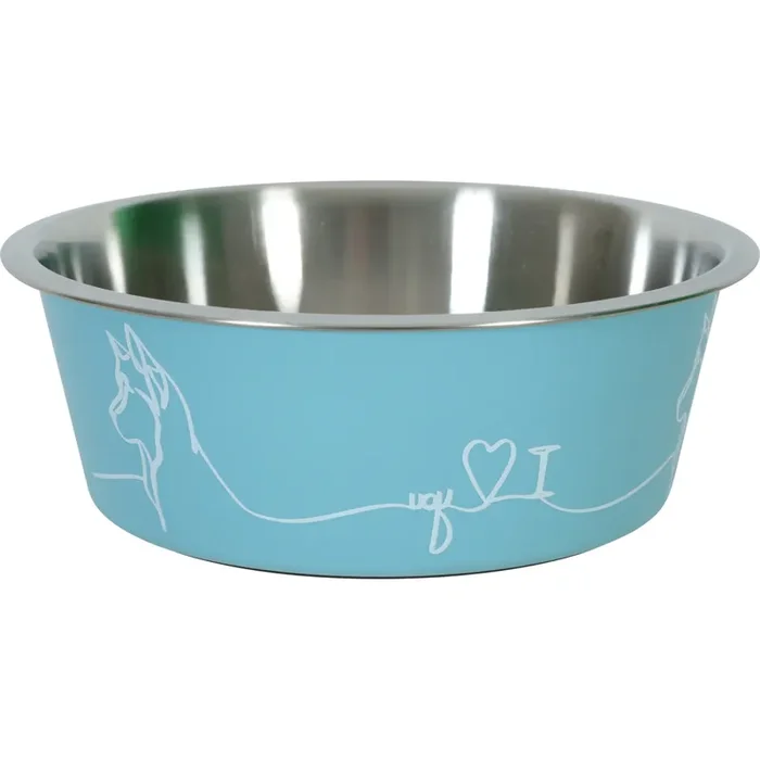 Non-slip dog bowl Zolux Love dog [Size 1200 ml]