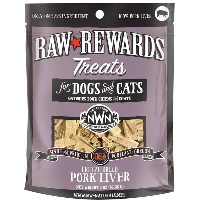Northwest Naturals Raw Rewards Freeze-Dried Pork Liver Dog & Cat Treats
