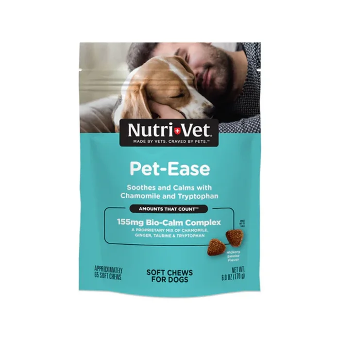 Nutri-Vet Pet-Ease Soft Chews for Dogs – Hickory Smoke Flavor