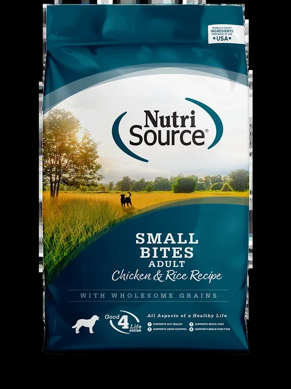 Nutrisource Adult Chicken and Rice Small Bites Dry Dog Food