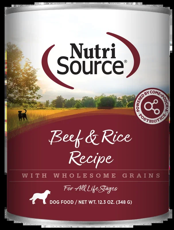 NutriSource Beef & Rice Canned Dog Food