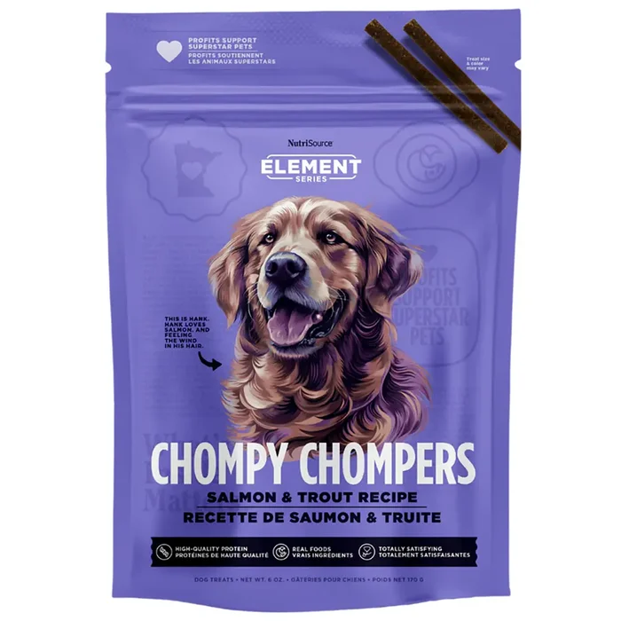 NutriSource Element Series Chompy Chompers Dog Treats – Salmon & Trout