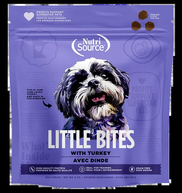 NutriSource Grain Free Little Bites with Turkey Dog Training Treat