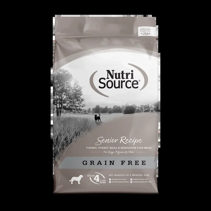 NUTRISOURCE GRAIN FREE SENIOR TURKEY 12 LB