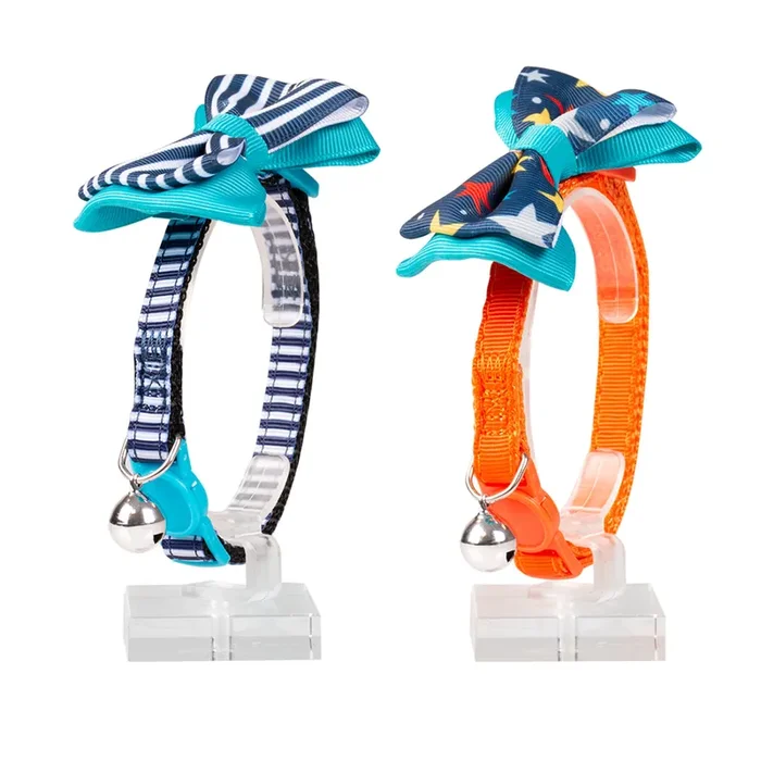 Nylon cat collar with bow tie Duvoplus [Size 30x1x0.5 cm]