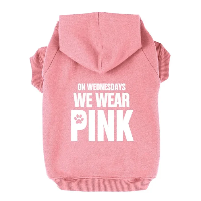 On Wednesdays We Wear Pink Dog Hoodie – Light Pink