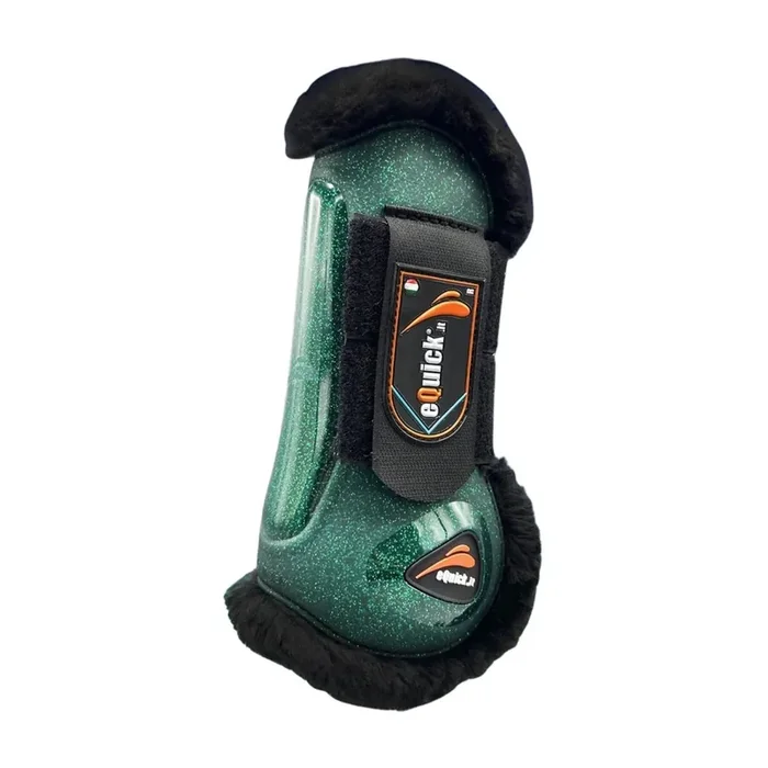 Open front boots for horses with fur eQuick eLight Sparkling Fluffy