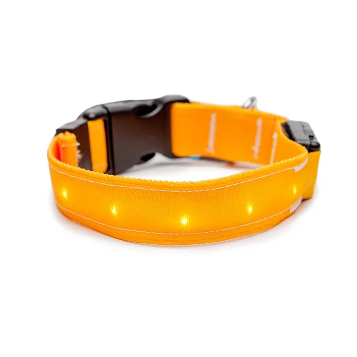 ORION COLLARS | LED Dog Collar in Goldenrod