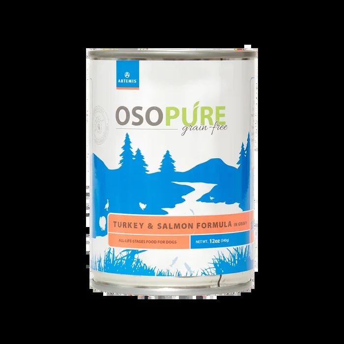 Osopure Grain Free Turkey & Salmon Canned Dog Food (12 pack)