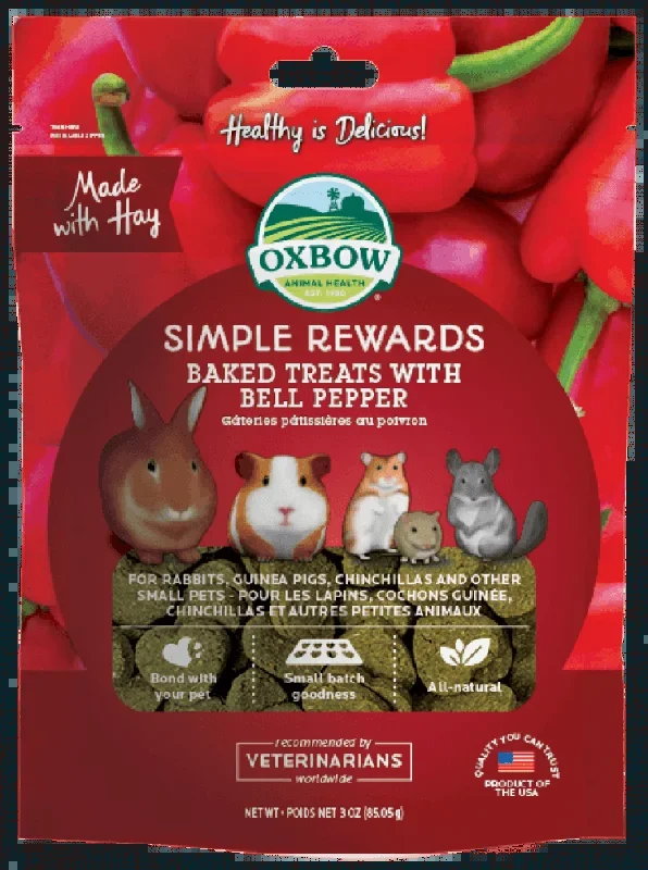 Oxbow Simple Rewards Baked Treats with Bell Pepper
