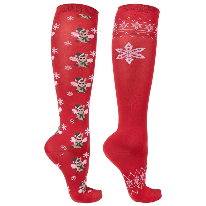 Pairs of riding socks QHP Merry Christmas (x2)
