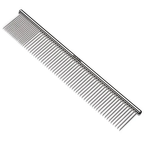 PawPrint Flat Back Steel Comb, 1″ teeth, 7-1/2 in.