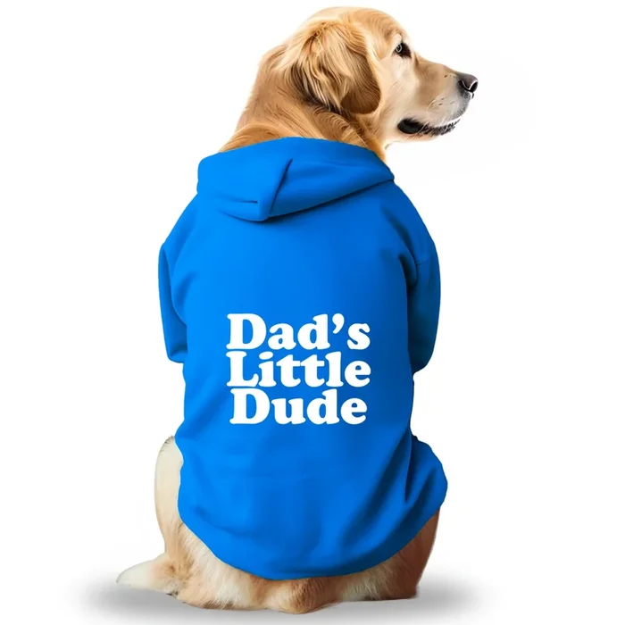 Pawsindia Dad’s Little Dude Hoodie for Dogs (Blue)