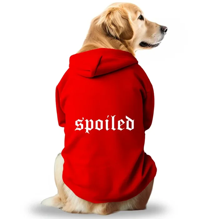 Pawsindia Spoiled Hoodie for Dogs (Red)