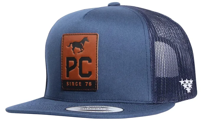 PC Flat Trucker Hat, Navy