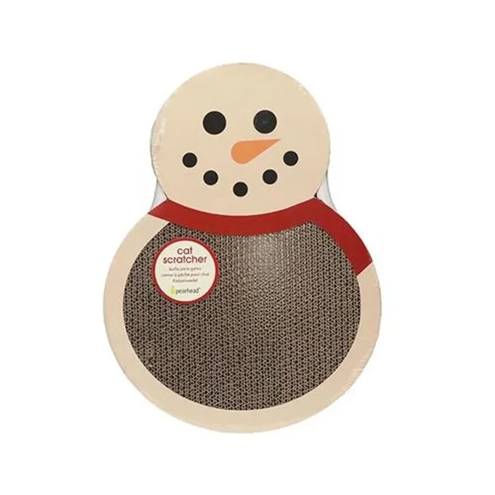 Pearhead Holiday Cat Toy – Snowman Scratch Pad