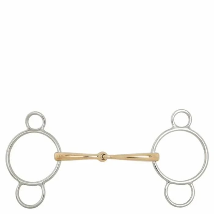 Pessoa bit for double-jointed horses BR Equitation Soft Contact [Size 13.5 cm]