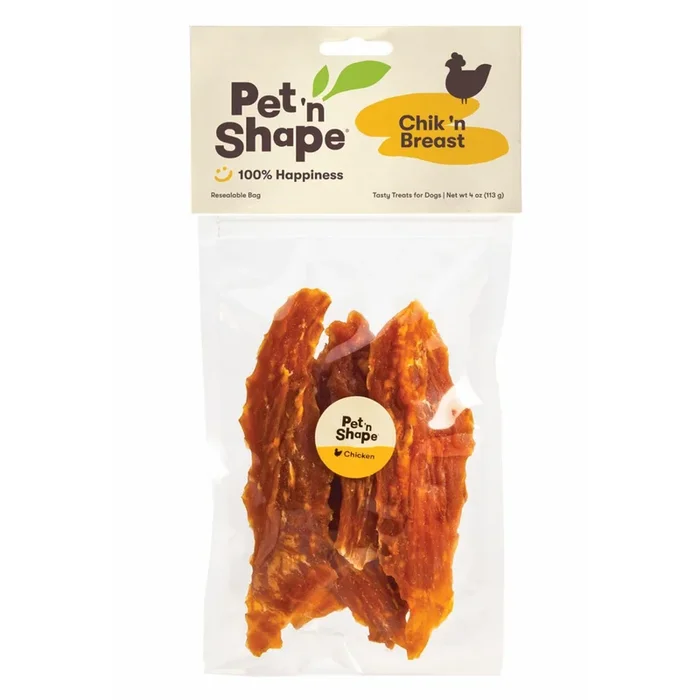 Pet ‘n Shape Chik ‘n Breast Jerky Dog Treats 4-oz