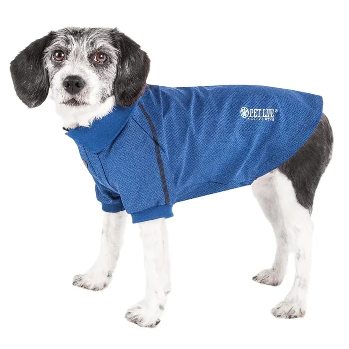 Pet Life ACTIVE Fur-Flexed Performance Dog Polo – Navy