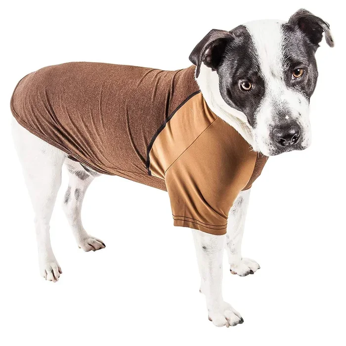 Pet Life ACTIVE Hybreed Two-Toned Performance Dog T-Shirt – Brown