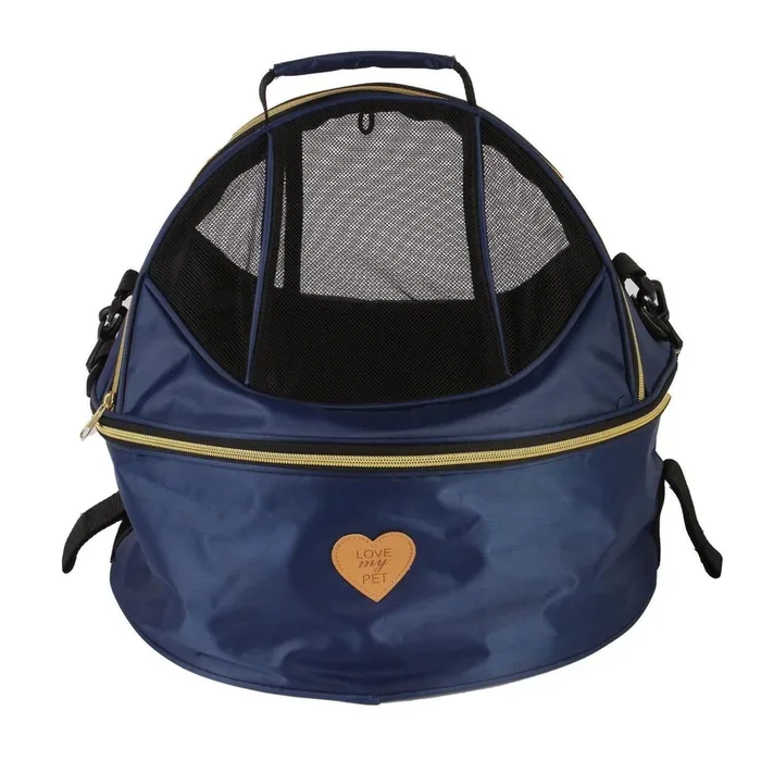 Pet Life Air-Venture Airline Approved Panoramic Pet Carrier – Navy Blue